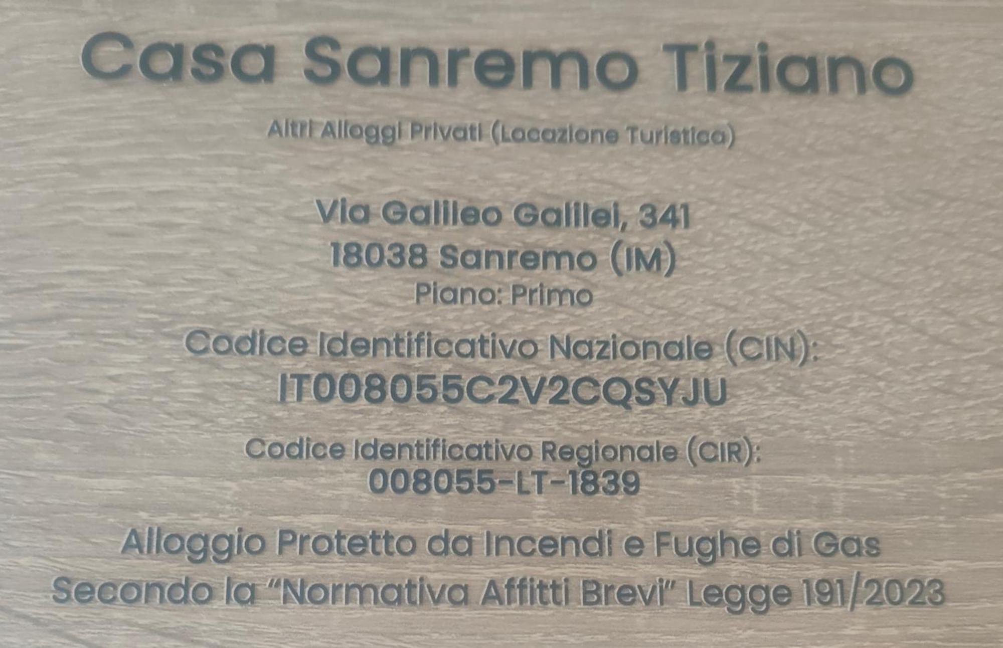Casa Sanremo Tiziano Parking Gratis Spiaggia 15 Minuti A Piedi Ngoại thất bức ảnh